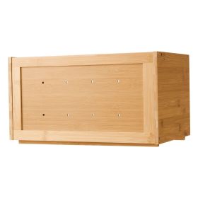 Bread Box for Kitchen Counter, Large Capacity Bamboo Bread Storage Container, Farmhouse Wooden Breadbox Organizer for Homemade Bread