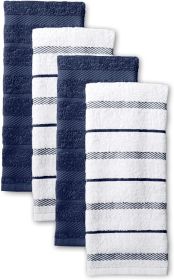 Kitchen Towel 4-Pack Set, Blue Willow/White, 16"x26"