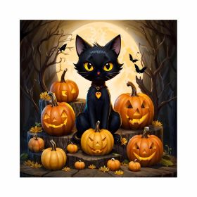 Wansheng Black Cat Pumpkin Dishwasher Magnetic Tape, Pet Products for Pet Daily Care (Option: Default)