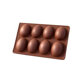 Kitchenware, 8-Cavity Egg Baking Mold, 8-piece egg-shaped baking mold (Option: Default)